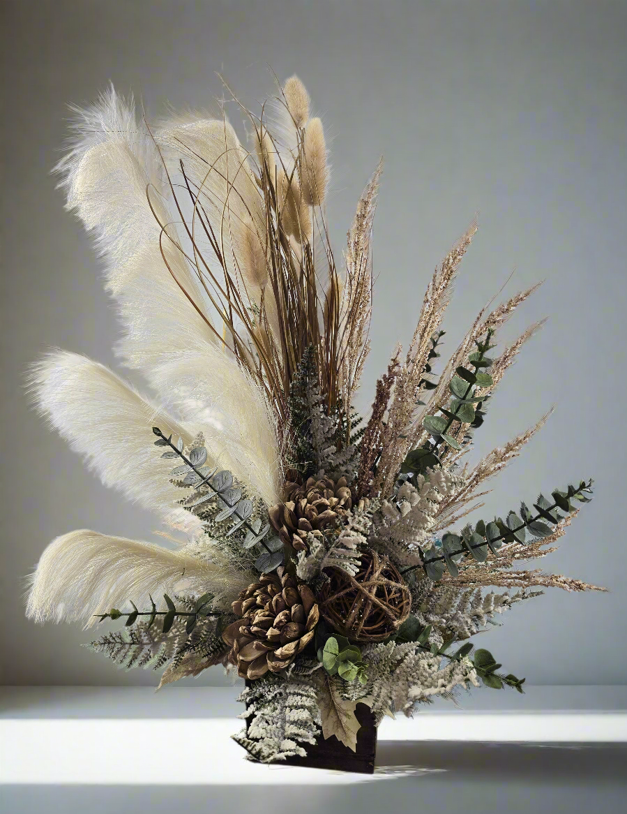 Rustic Winter Table Arrangement