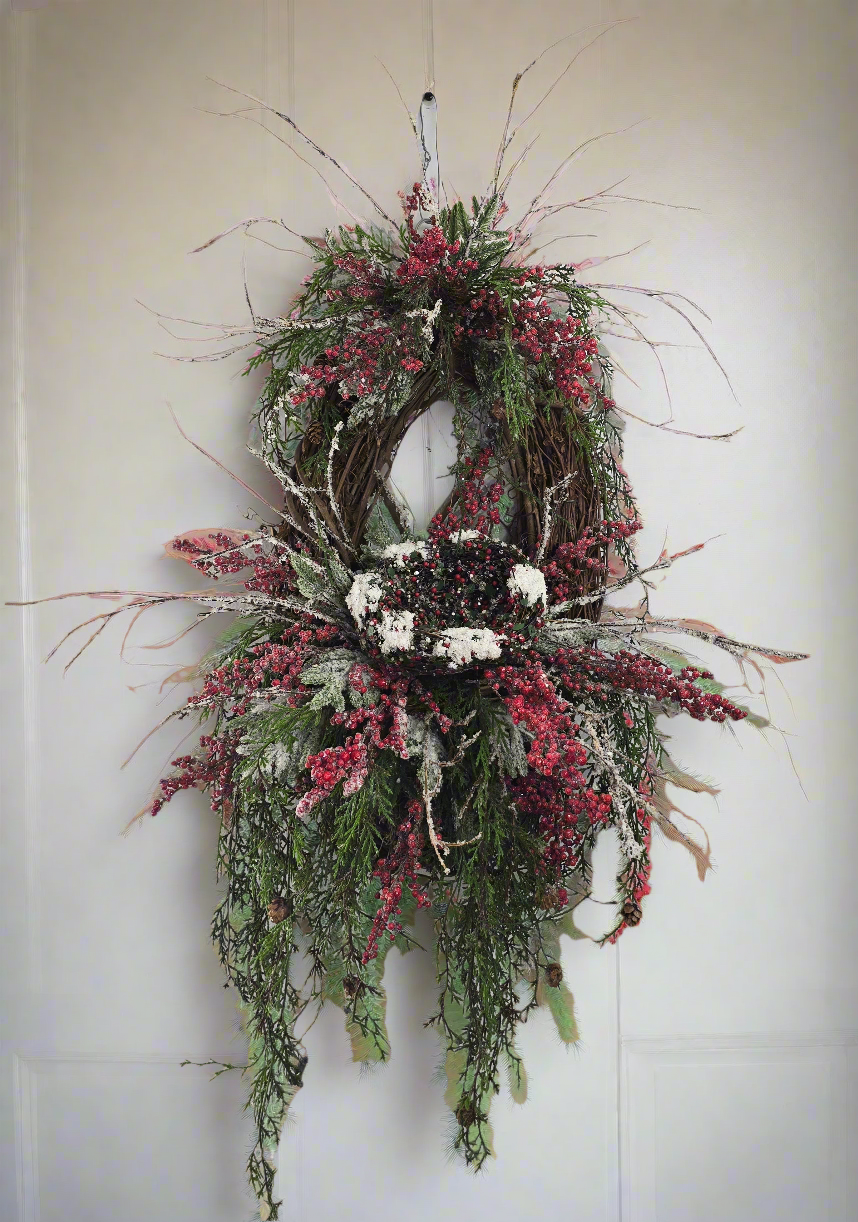 Bird Nest and Berries Wreath