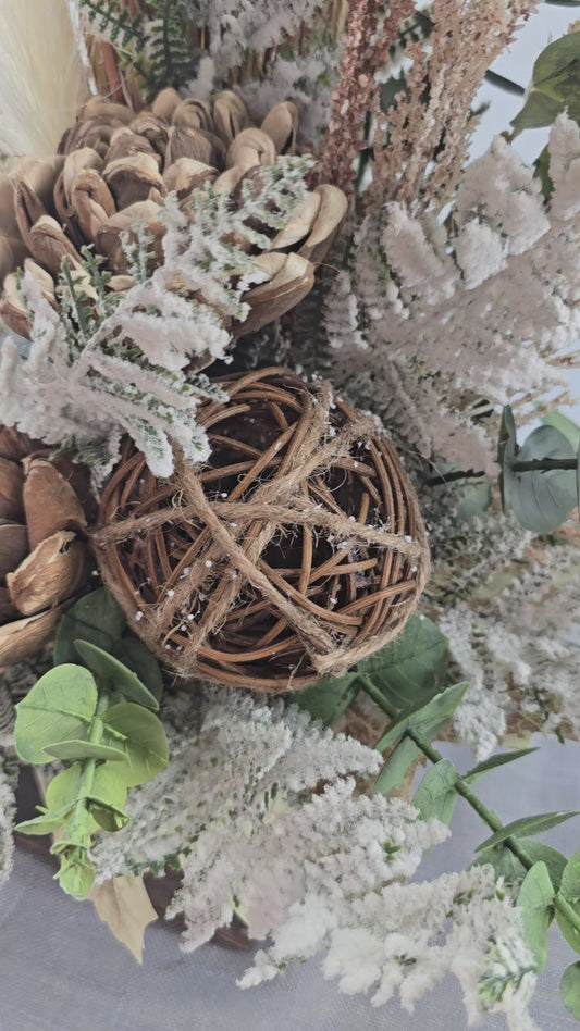 Rustic Winter Table Arrangement